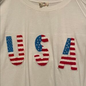 BiBi White USA Short Sleeve Tee